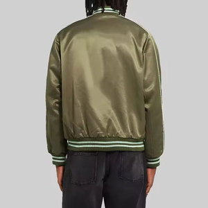 Veste de sport en satin imperméable double face avec logo personnalisé brodé, fabrication en usine, faible MOQ, prix bas, pour homme - Product Image 4