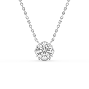 Colgante de Diamante Cultivado en Laboratorio con Certificación IGI, Corte Redondo de 1 Quilate, Plata 925, Estilo Único, Ligero, Corte Brillante, Joyería Fina para Boda - Product Image 3