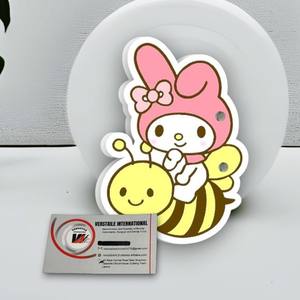 Tuiles magnétiques pour cils en acrylique, motif cœur, papillon, ovale, fleur, éco-responsables, réutilisables, marque privée Hello Kitty Honey Bee - Product Image 5