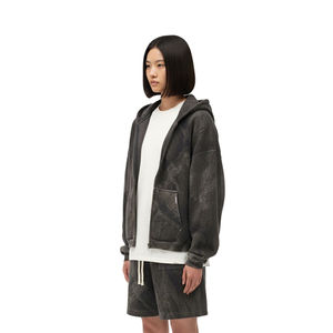 Conjunto de Sudadera con Capucha y Pantalones Cortos con Estampado Personalizado, Lavado Vintage, 100% Algodón, Calidad Premium, Ropa Urbana Unisex para Verano - Product Image 5