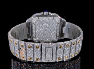 Reloj de Lujo en Plata de Ley 925 con Diamantes Moissanite VVS, Muy Solicitado, para Fiestas y Uso Diario, Disponible para la Venta - Product Image 5