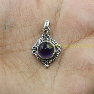 Natural Purple <b>Amethyst</b> Gemstone <b>Pendant</b> 925 Sterling Silver <b>Pendant</b> Purple Stone <b>Pendant</b> Handmade Design <b>Pendant</b> Christmas Gift - Product Image 4