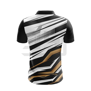 T-shirt à col en coton 100 % respirant, léger et décontracté à manches courtes, coupe confortable pour le bureau ou le golf - Product Image 1