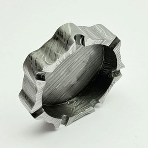 Luxury Handmade Damascus Steel <b>Ashtray</b> Unique Layer Design Metal <b>Ashtray</b> for Office Desk Smoking Accessories - Product Image 3