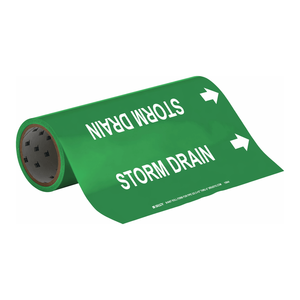 Marcador de Tuberías de Drenaje Brady Storm Drain Roll Form - Identificación Flexible para Tuberías de Drenaje en Exteriores - Product Image 3