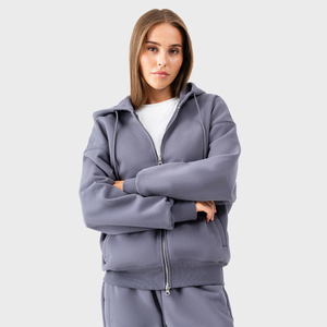 Women's <b>Plus</b> <b>Size</b> Casual Sportswear Track Suit Hoodie <b>Jogger</b> Sweatpants Long Pant Zip Sweatsuit Two Piece <b>Set</b> for Autumn Season - Product Image 3