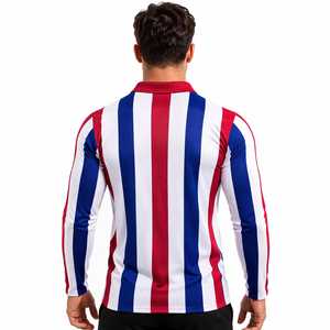 Maillot de football de qualité supérieure en sublimation, col et poignets en tissu, 100 % polyester 160 g/m², respirant, logo frontal, manches courtes - Product Image 3