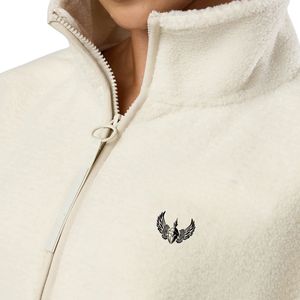 Neutral Sherpa Full Zip Up <b>Women</b> Fleece <b>Jacket</b> High Neck Cozy Outerwear Soft <b>Teddy</b> Layer Casual Winter Comfort Wear - Product Image 6