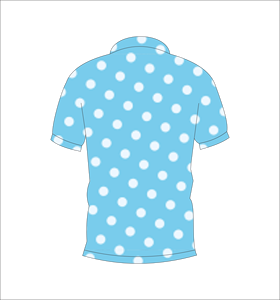 Camisa polo azul con lunares personalizada para hombre – Camiseta de golf transpirable de manga corta con estampado de logotipo, ropa deportiva informal de verano - Product Image 5