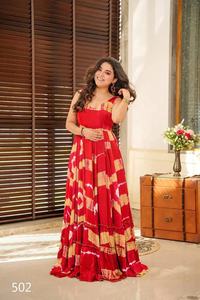 Último Diseño de Vestido de Rayón Pesado con Estampado Digital y Trabajo de Espejo para Mujer, Ideal para Bodas y Festividades - FATEMA FASHION - Product Image 5