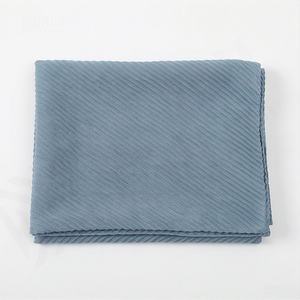 Pañuelo degradado con patchwork de colores, arrugado, de moda, al por mayor, de algodón y lino, novedad de otoño, hiyab, suave y transpirable, para la cabeza. - Product Image 4