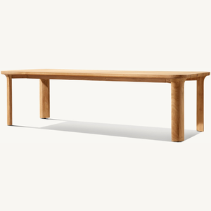 Mesa de Comedor Rectangular Moderna de Madera Maciza Pequeña, Duradera y Ecológica para Uso en Interiores/Exteriores - Product Image 2