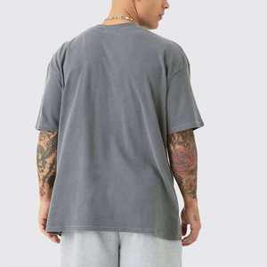 T-shirt Homme Oversize en Coton Lourd 300 GSM Style Hip Hop Coupe Ample Col Rond Imprimé Intégral Effet Délavé - Product Image 2