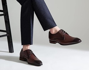 Chaussures habillées en cuir véritable 100 % pour hommes, modèle le plus récent, chaussures en cuir véritable pour mariage et soirée, vente en gros - Product Image 2
