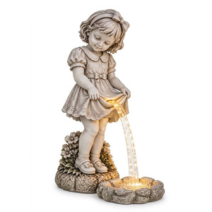 Figura de Chica Vintage de Resina, Adorno de Jardín, Decoración de Jardín con Chica Haciendo Pipí - Product Image 1