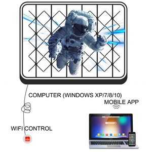 Proyector de ventilador LED holográfico 3D de 16,5 pulgadas, 224 cuentas, resolución de 450x224, pantalla controlada por Wi-Fi para eventos de vacaciones de negocios - Product Image 3