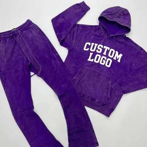 Conjunto Deportivo de Verano 2026, Estilo Moderno, Alta Calidad, Transpirable, con Capucha, para Entrenamiento, con Logotipo Personalizado, Pantalones Acampanados para Hombre - Product Image 3