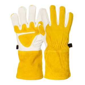 Guantes de Soldadura TIG Transpirables al por Mayor, de Manga Larga, Ajustables, Duraderos, de Cuero Premium, Ecológicos, de Piel de Vaca - Product Image 1