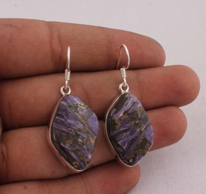 Wholesale Natural Jasper 925 <b>Sterling</b> <b>Silver</b> <b>Dangle</b> <b>Earrings</b> Earthy Pattern Gemstone Drop <b>Earrings</b> High Quality Jewelry - Product Image 2