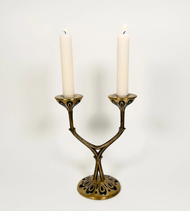 Candelabro de latón vintage de la mejor calidad para bodas, eventos festivos, soporte de velas metálico de lujo para decoración del hogar y mesa. - Product Image 1