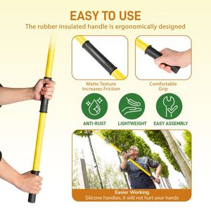 26ft Lightweight Manual Pole Saw Set Long Handle Pruner with Sharp Steel Blade Scissors for Tree Trimming for Outdoor Tasks - Product Image 6