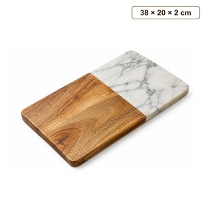 Planche à fromage artisanale en bois de manguier et marbre, vente en gros |   Aqdus Saleem - Product Image 1