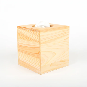Cajas de pañuelos de madera 100% natural, suministros de almacenamiento de escritorio, proveedor mayorista de cajas cuadradas naturales personalizadas - Product Image 2