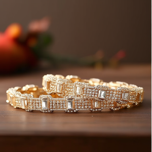 Sparkling Crystal Stone Fancy Bracelets & <b>Bangles</b> <b>Set</b> 10575632NBL_2.8 for Wedding & Festive Wear - Product Image 3