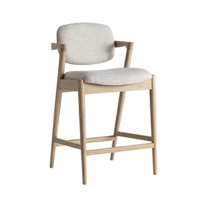 Taburete de Bar de Lujo para Exteriores, Madera de Teca Sólida con Asiento y Respaldo Acolchados, Diseño Ergonómico para Cafetería o Isla de Cocina - Product Image 5