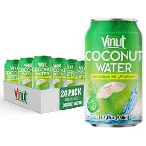 Fabricante de Vietnam, agua de coco enlatada, 330ml, mejor precio, venta al por mayor, OEM/ODM, diseño de muestras gratis y soporte de marketing - Product Image 1