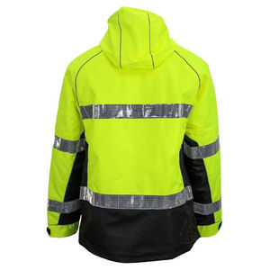 เสื้อแจ็คเก็ตนิรภัยกันน้ำคุณภาพสูง โพลีเอสเตอร์ ANSI Class 1  รับสกรีนโลโก้ ได้รับการรับรอง CIQ ป้องกันการเจาะทะลุ เหมาะสำหรับใส่ทำงาน 男女兼用 - Product Image 2