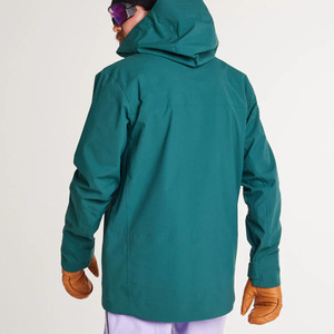 Chaqueta Impermeable con Capucha para Hombre, Color Verde Azulado, Cierre de Cremallera, Estilo Deportivo, Ropa de Invierno - Product Image 4