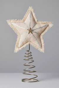 Décoration de sommet de sapin de Noël en métal Golden Star, style traditionnel, durable pour l'extérieur, décoration de sapin de pin - Product Image 4