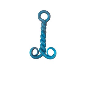 Collier pendentif spirale bleue fait main, amulette celtique unique en fer forgé, bijoux de festival pour les fournisseurs en gros - Product Image 2