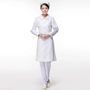 Women Medical <b>Scrub</b> Set Blue V-Neck Top With Pockets And Matching Pants Hospital Uniforms For Nurses Polyester Woven Fabric - Product Image 3