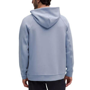 Wholesale High Quality OEM Custom Classic Fit Pullover Hoodie Blank Raglan Sleeves Heavyweight <b>Sweatshirt</b> Plain Hoodie For Men - Product Image 2