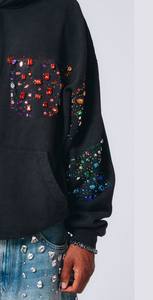 Fabricantes de Ropa con Capucha, Sudadera con Capucha Personalizada de Estilo Urbano, Unisex, Lavado Vintage, con Pedrería para Hombre - Product Image 5