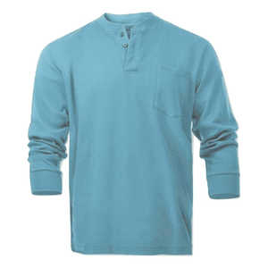 2X-Large T-shirt bleu clair résistant aux flammes de style Henley FR Vêtements de sécurité - Product Image 1