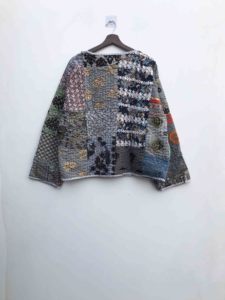 เสื้อแจ็คเก็ตปักลายดอกไม้แฮนด์เมดสไตล์ญี่ปุ่นสำหรับผู้หญิง เสื้อโค้ทฤดูหนาวผ้าฝ้าย เสื้อแจ็คเก็ตคันธา เสื้อแจ็คเก็ตคันธาแบบสั้น - Product Image 6