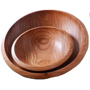 Cuencos de madera de estilo americano, Plato decorativo pequeño de gran tamaño, cuenco para servir ensalada de frutas, precio competitivo, cuencos de madera ecológicos - Product Image 1