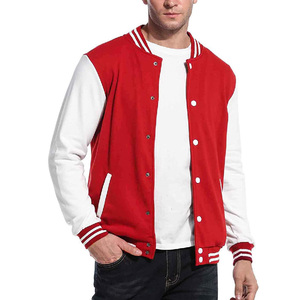 <b>White</b> & Red color men fashion varsity <b>jacket</b> Wholesale Men's street wear fashion High Quality Wool Varsity <b>Jacket</b> - Product Image 1