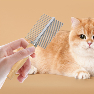 Peigne de toilettage coloré en acier inoxydable pour chiens et chats, à dents espacées, pour usage domestique - Product Image 4