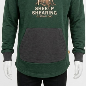 Sudadera con Capucha Personalizada con Logotipo de Esquila de Ovejas para Hombre, 100% Algodón, Felpa Francesa, Corte Regular, Informal para Otoño - Product Image 3