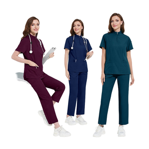 Custom Medical Scrub Uniform Healthcare Hospital Workwear <b>Set</b> for Nurse <b>Doctor</b> and Staff - Product Image 2