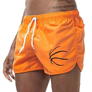Shorts sportifs pour homme en lin/coton respirant, délavé à l'acide, style uni, taille mi-haute, avec poches croisées et cordon de serrage, très tendance - Product Image 4
