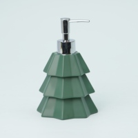 Distributeur de savon en résine écologique, accessoire rond pour ensembles de salle de bain à domicile et hôtel, fabriqué en AD
