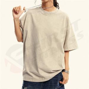 T-shirt décontracté tricoté épais personnalisé, coupe classique, en coton lourd délavé, noir, pour homme, de marque - Product Image 2