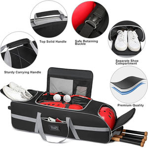Sac de baseball à roulettes Bagnex 5070L grande capacité, sac de sport imperméable 600D avec roues pour hommes et femmes, personnalisable - Product Image 2