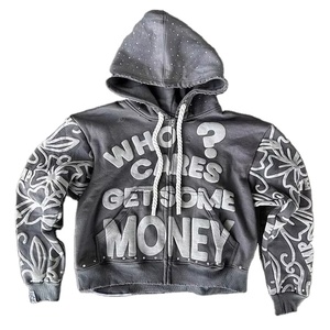 Sudadera con Capucha Extra Grande de Algodón de Alta Calidad, Otoño, Diseño 3D con Bolsillo Bordado, Estilo Urbano, Unisex, Casual - Product Image 1