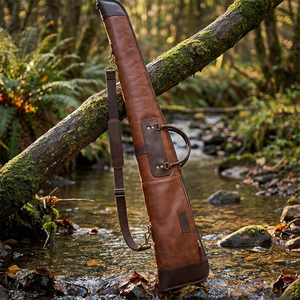Bolsa de cuero de alta calidad para armas de caza, tipo trampa para animales, con etiqueta personalizada, fundas de cuero para armas de caza y tiro en venta - Product Image 2